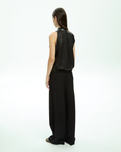 MLO Gilet smanicato con zip  NERO