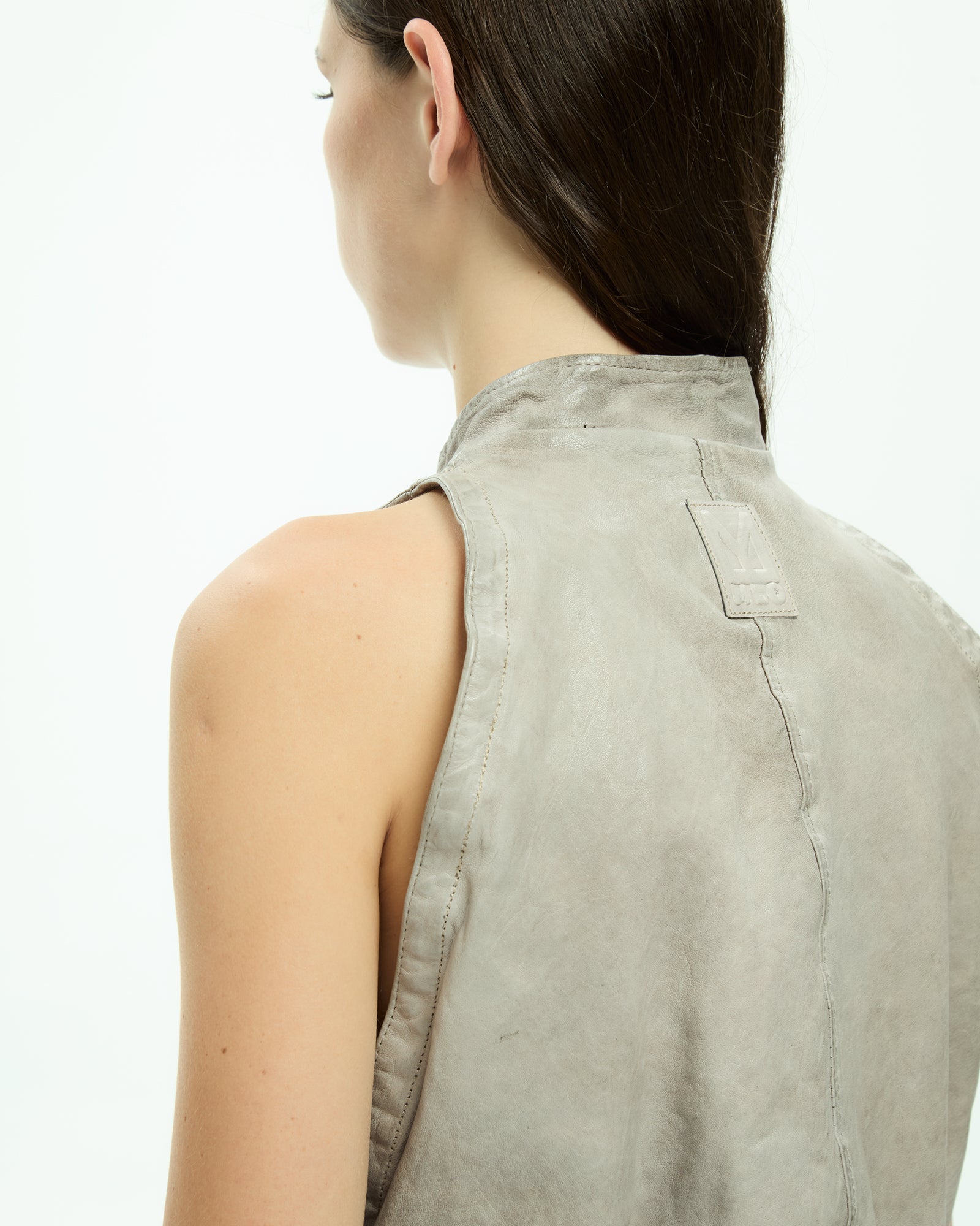 MLO Gilet smanicato con zip  GRIGIO