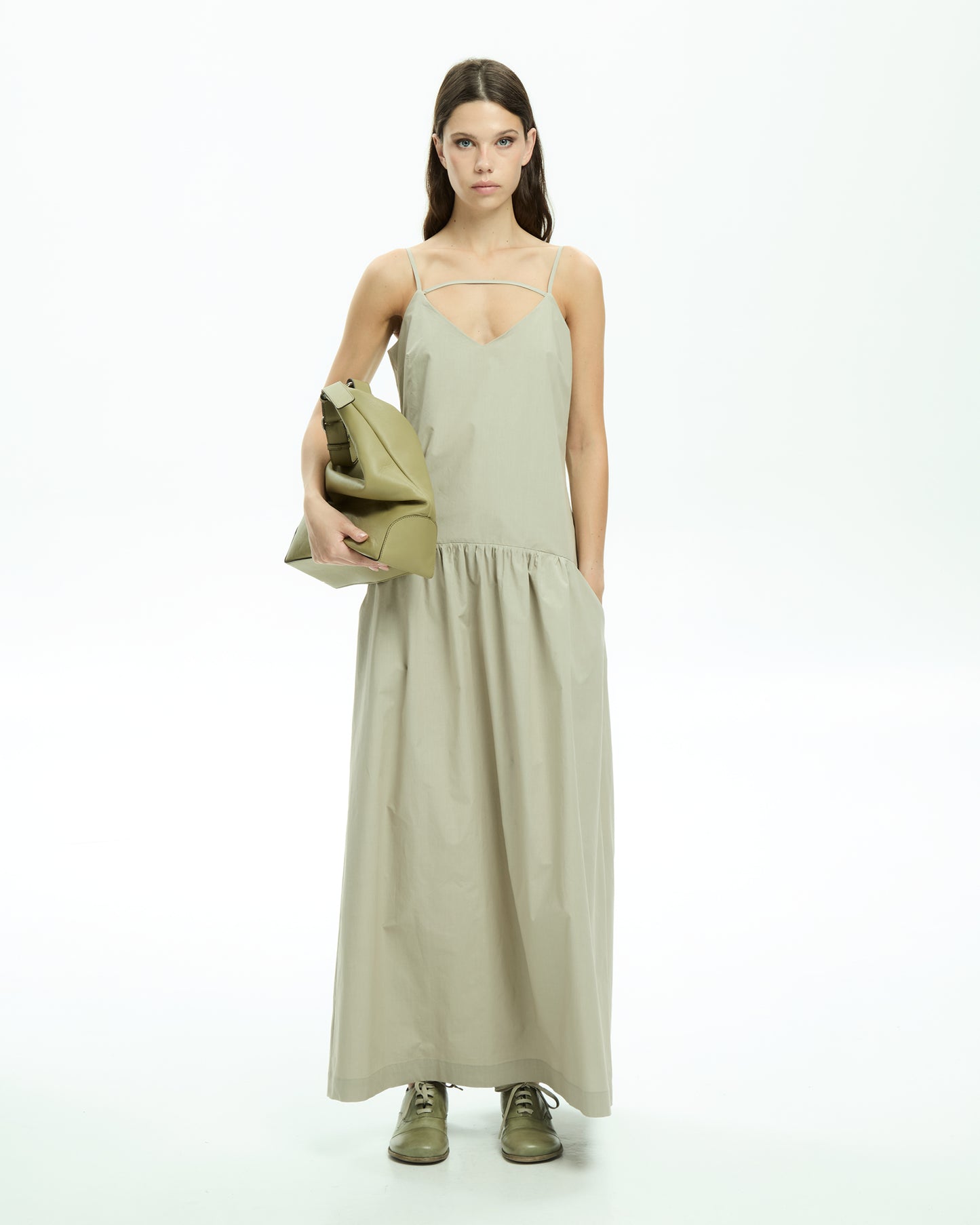 MLO Abito lungo con cut-out GRIGIO