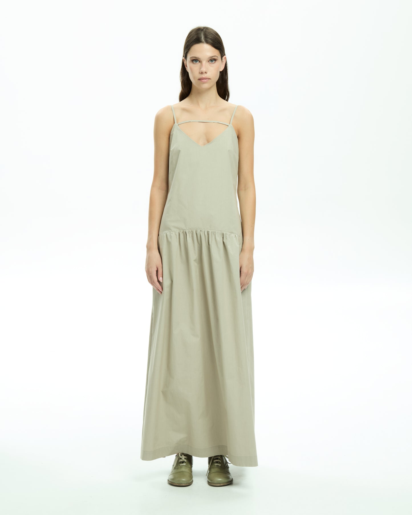 MLO Abito lungo con cut-out GRIGIO