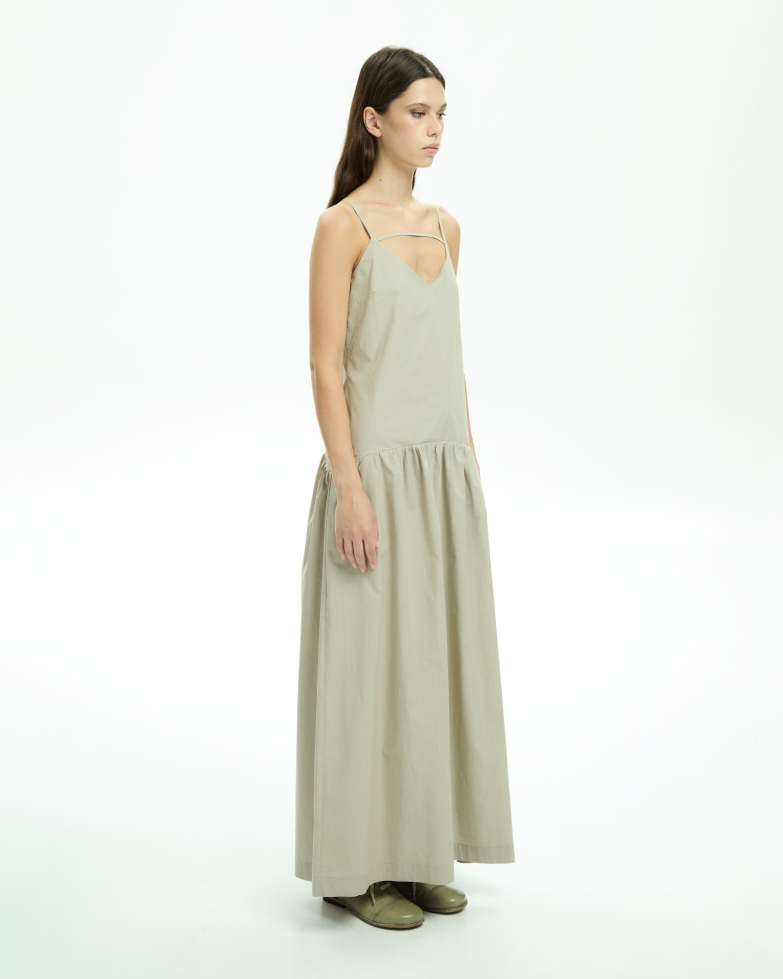 MLO Abito lungo con cut-out GRIGIO