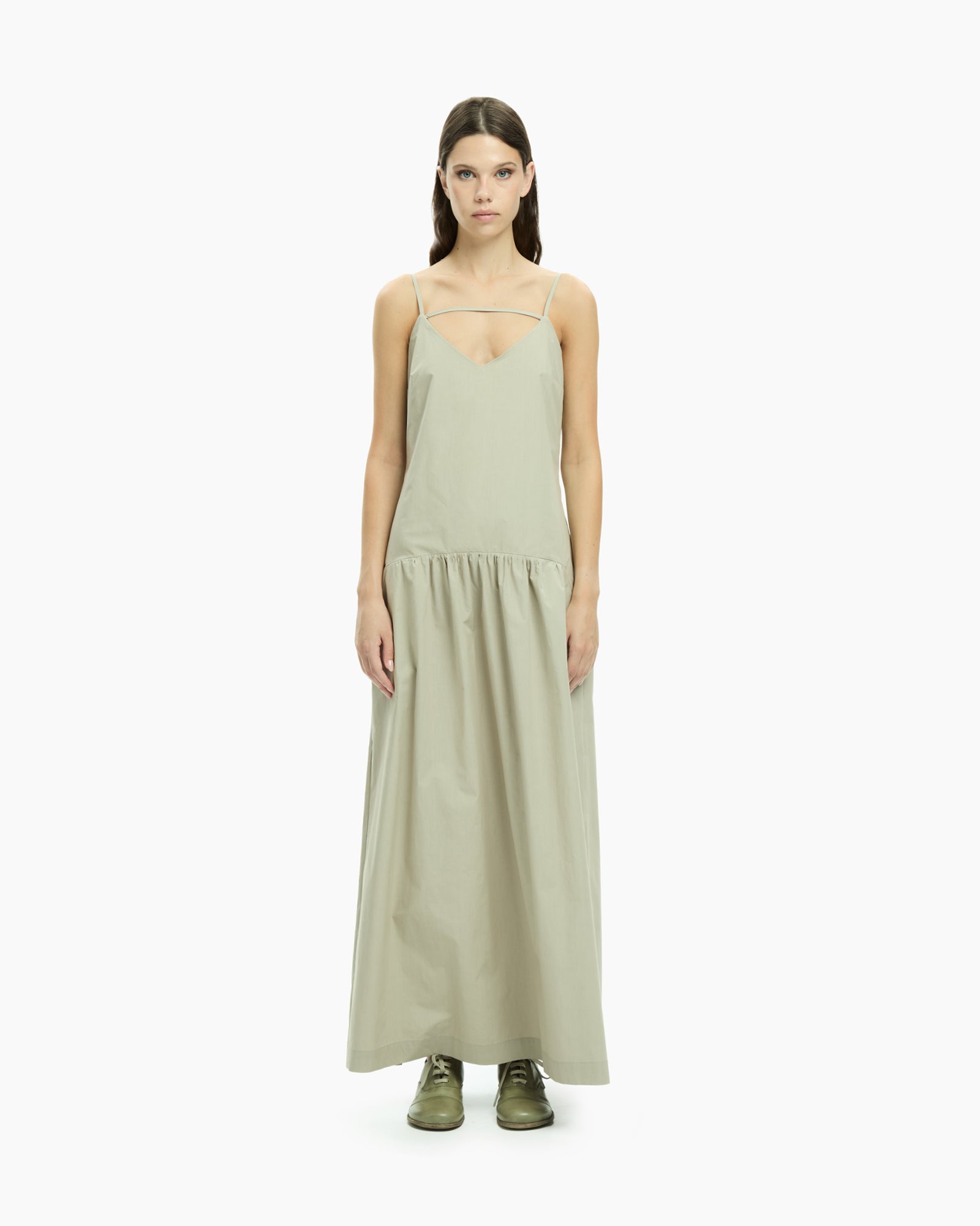 MLO Abito lungo con cut-out GRIGIO