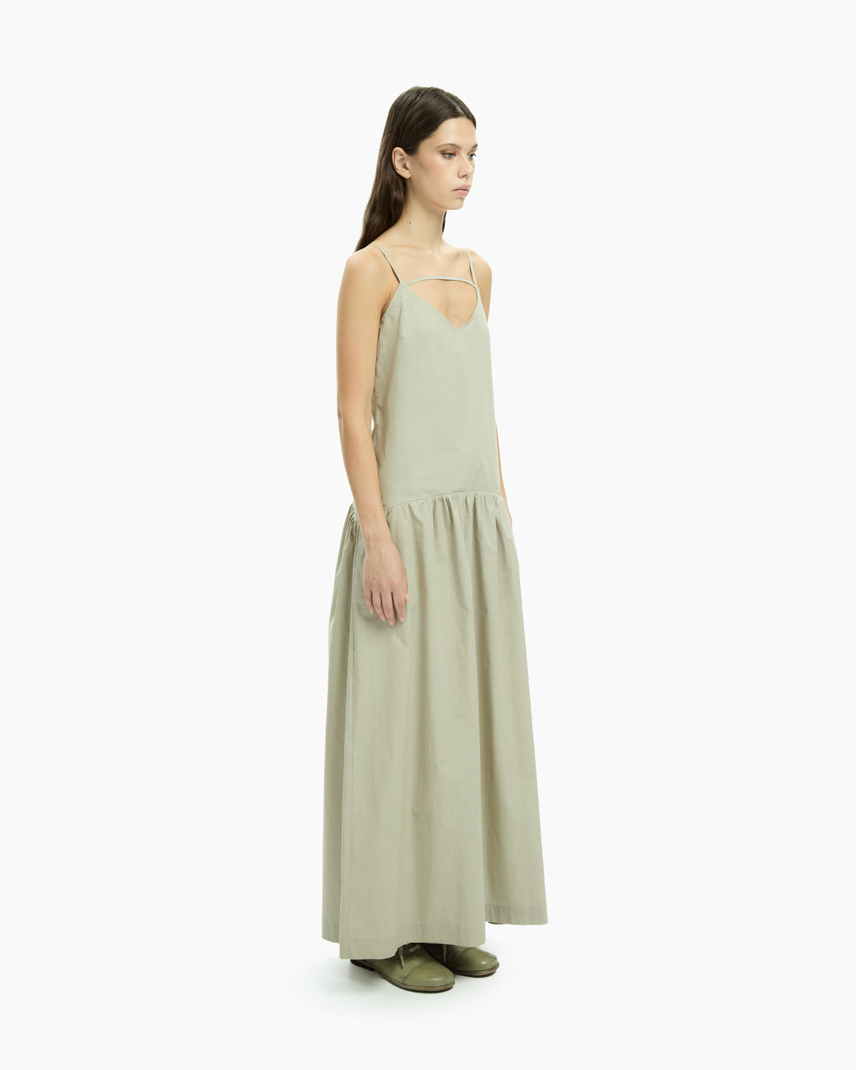 MLO Abito lungo con cut-out GRIGIO