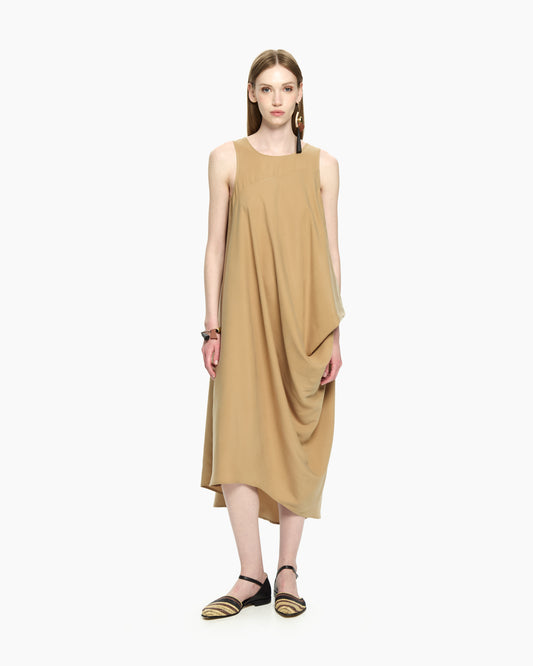 MLO Abito lungo smanicato  BEIGE