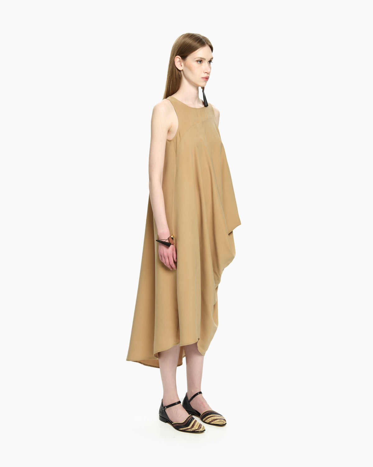 MLO Abito lungo smanicato  BEIGE