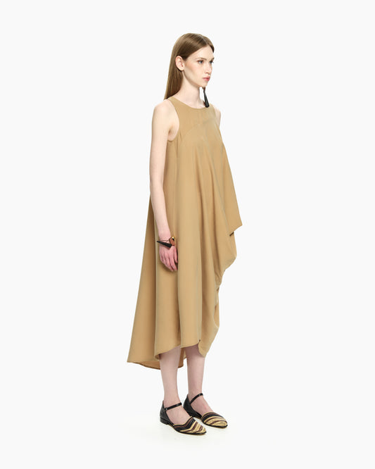 MLO Abito lungo smanicato  BEIGE