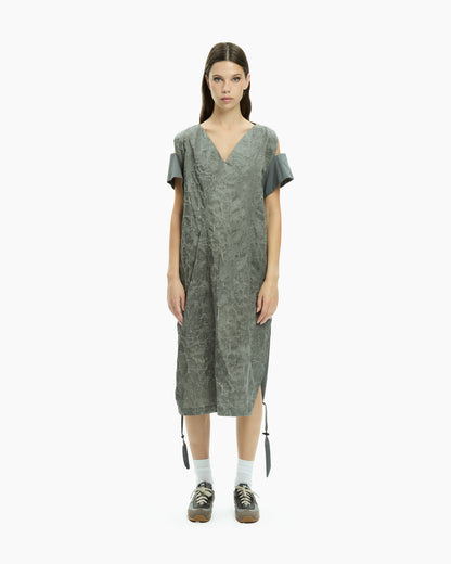 MLO Abito lungo con scollo a V GRIGIO