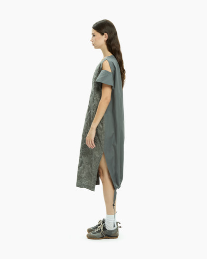 MLO Abito lungo con scollo a V GRIGIO