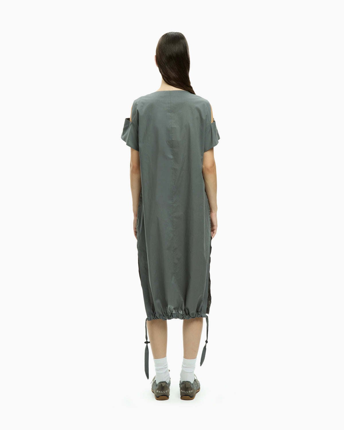 MLO Abito lungo con scollo a V GRIGIO