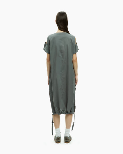 MLO Abito lungo con scollo a V GRIGIO