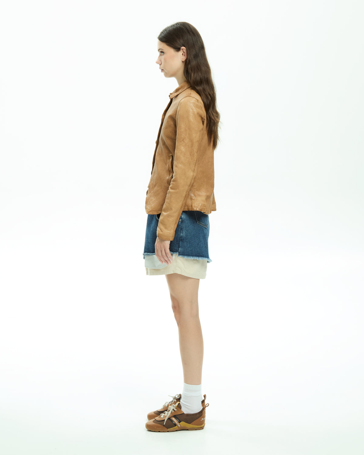 MLO Giacca in pelle BEIGE