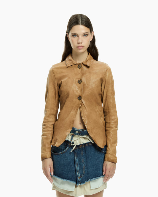 MLO Giacca in pelle BEIGE