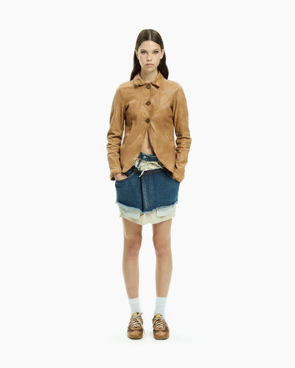 MLO Giacca in pelle BEIGE