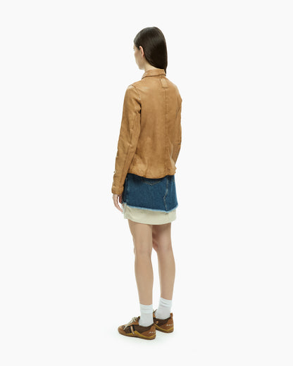 MLO Giacca in pelle BEIGE