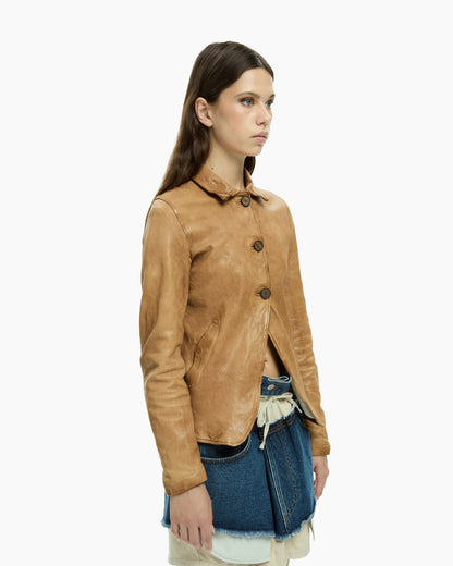 MLO Giacca in pelle BEIGE