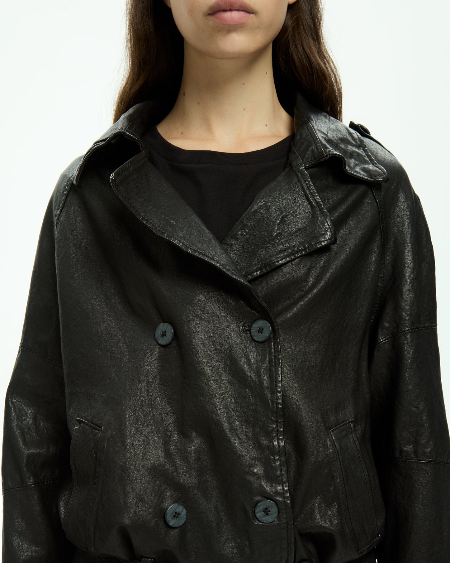 MLO Giacca in pelle NERO