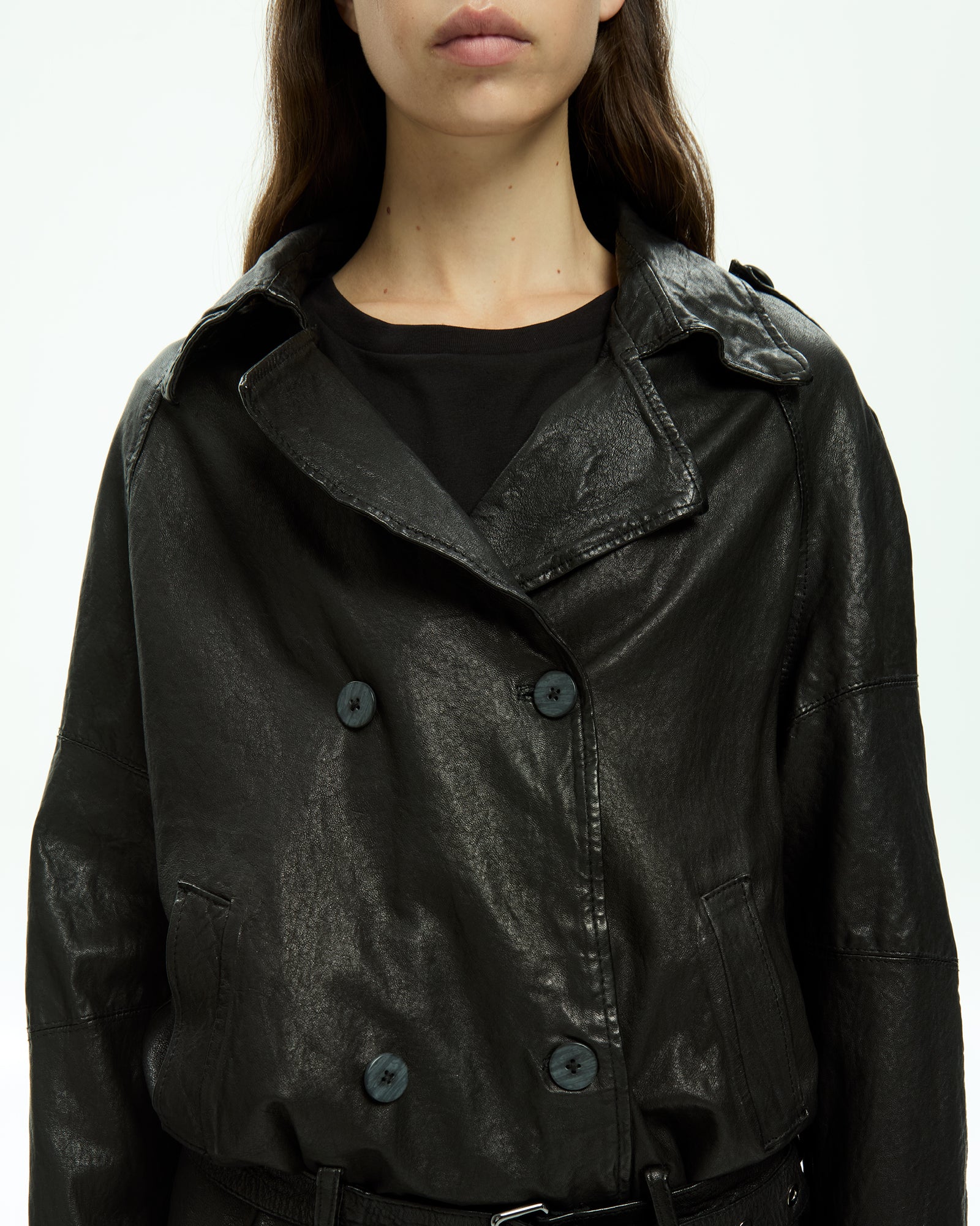MLO Giacca in pelle NERO