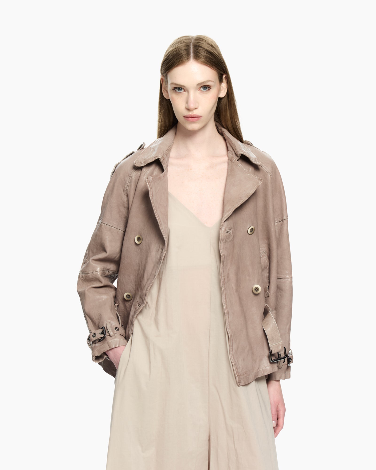 MLO Giacca in pelle GRIGIO