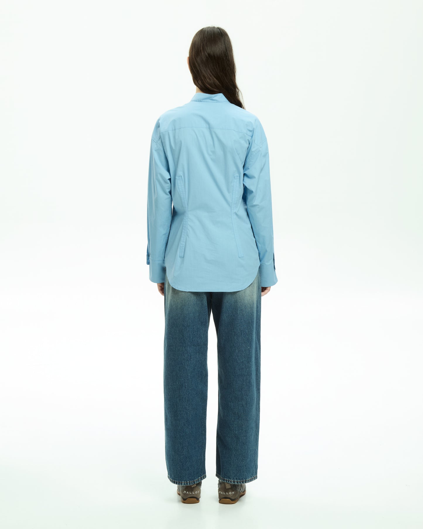 MLO Camicia con collo alla coreana CELESTE