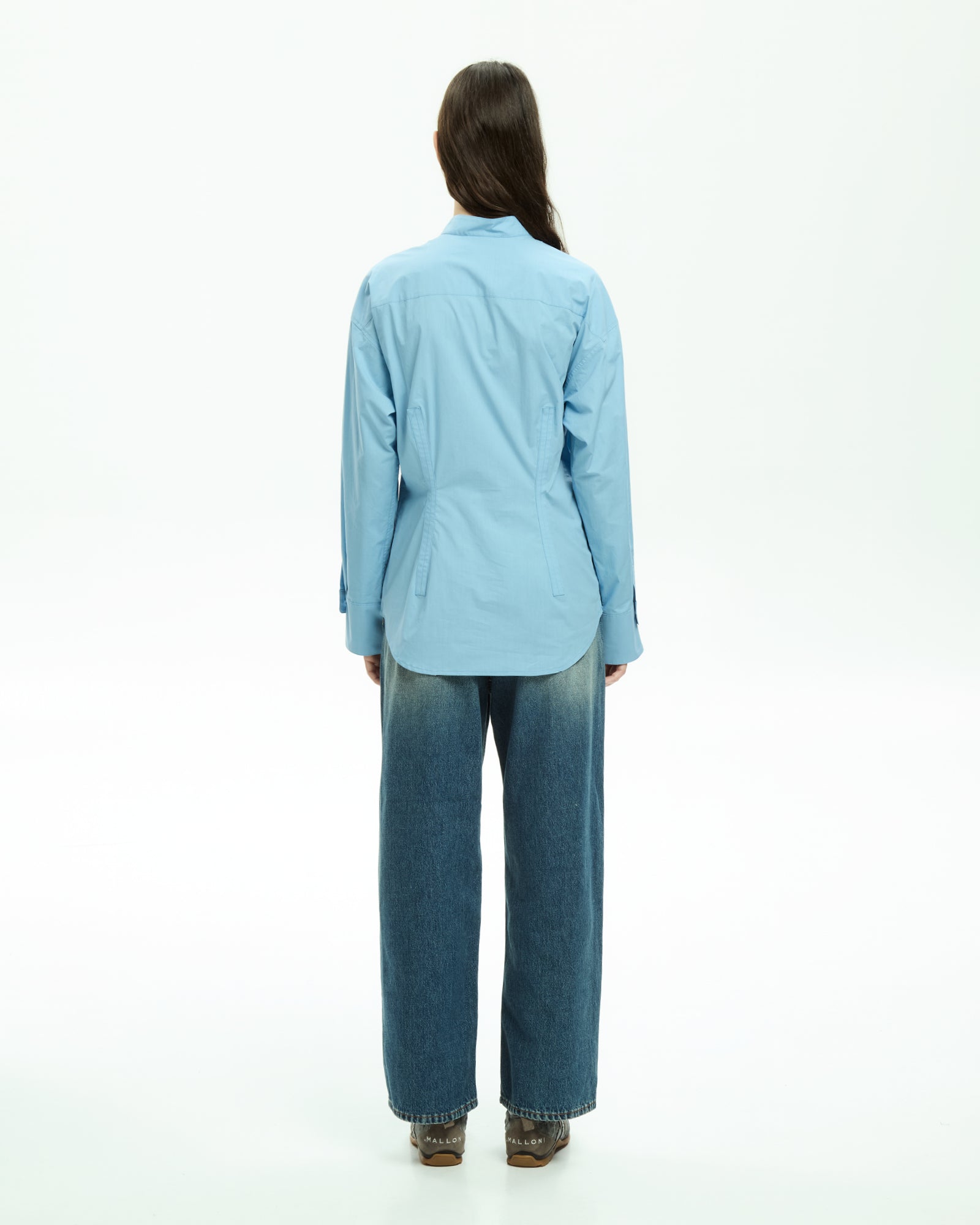 MLO Camicia con collo alla coreana CELESTE