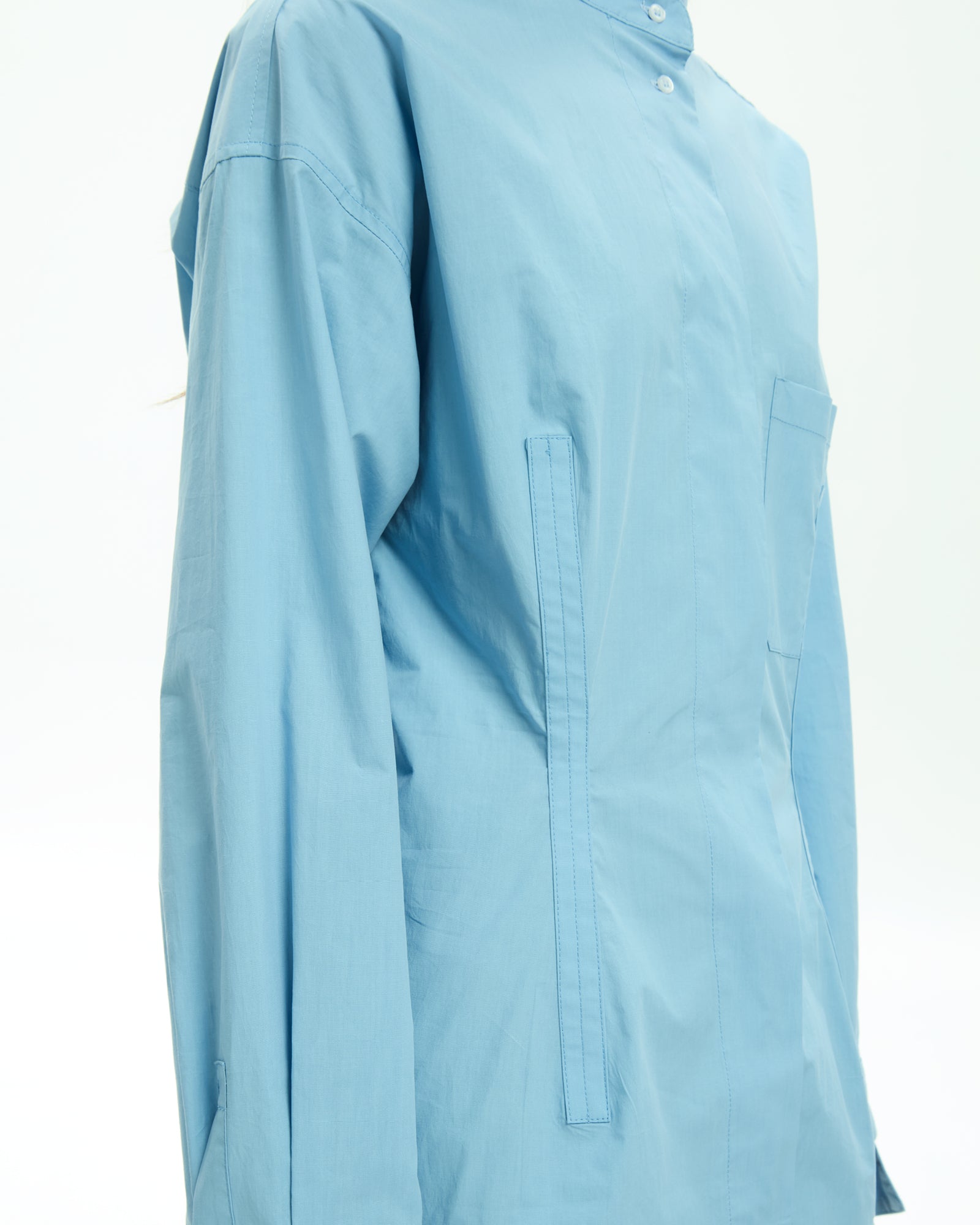 MLO Camicia con collo alla coreana CELESTE