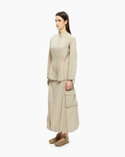 MLO Camicia con collo alla coreana GRIGIO
