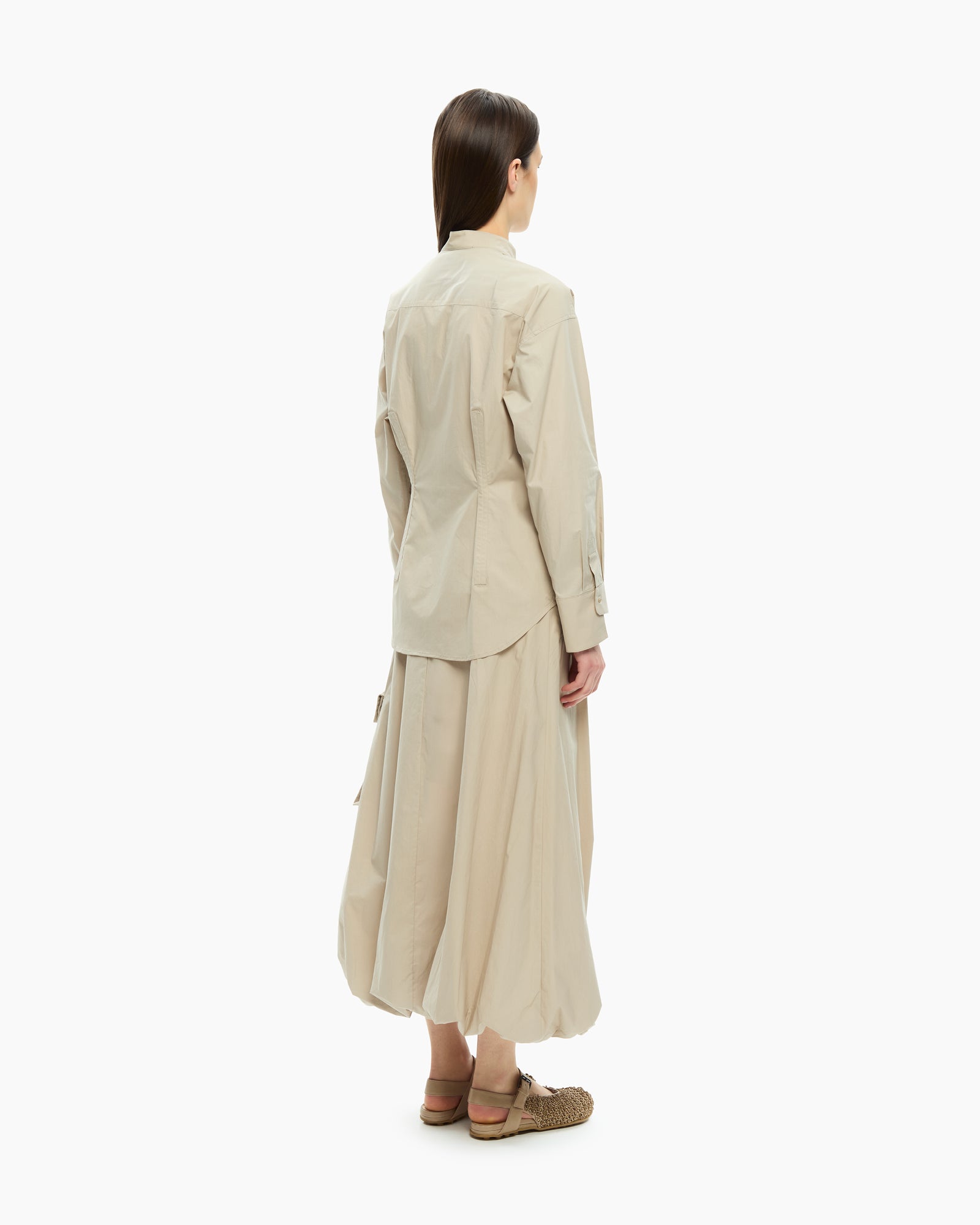 MLO Camicia con collo alla coreana GRIGIO