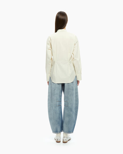 MLO Camicia con collo alla coreana BEIGE