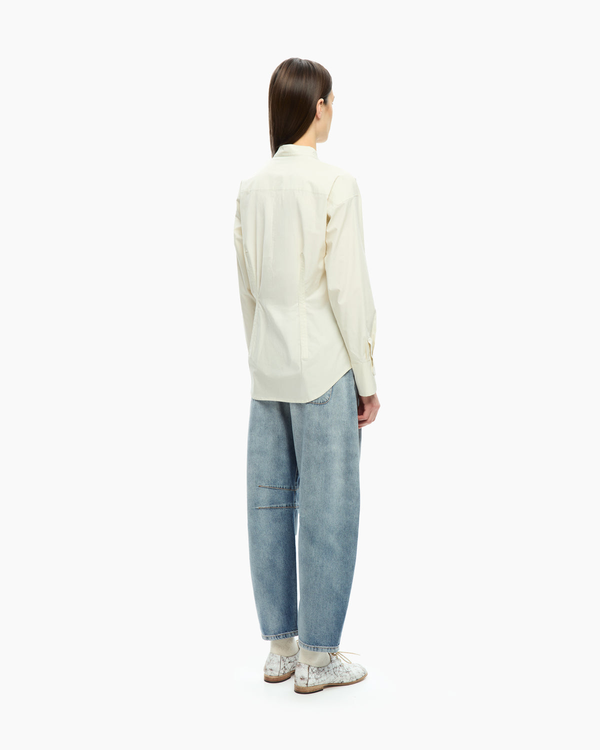 MLO Camicia con collo alla coreana BEIGE