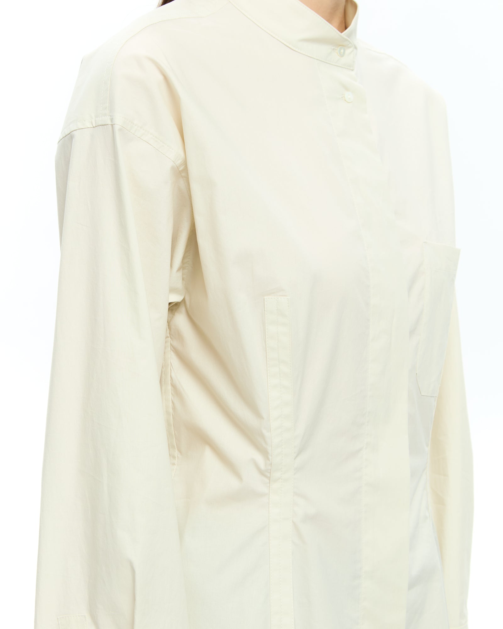 MLO Camicia con collo alla coreana BEIGE