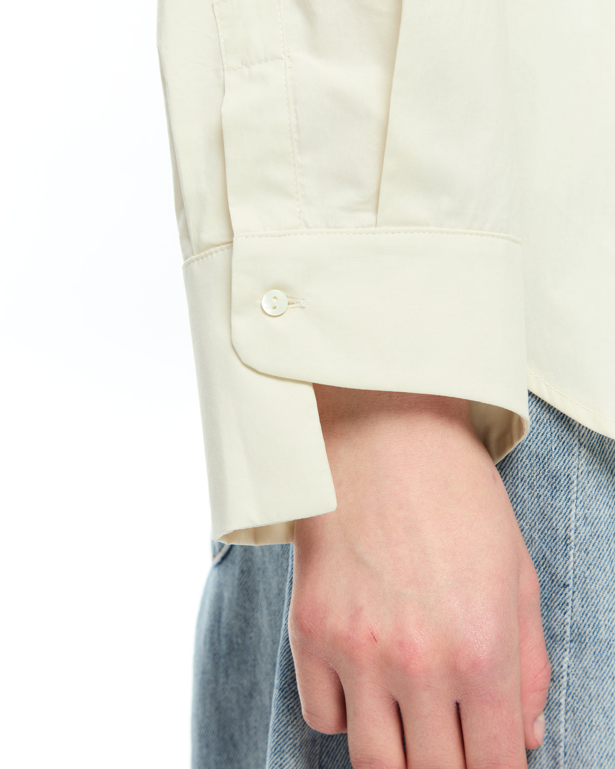 MLO Camicia con collo alla coreana BEIGE