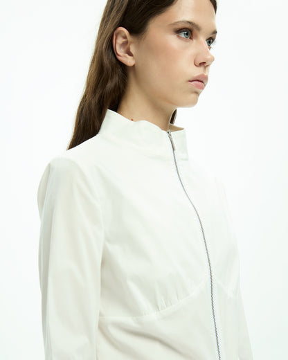 MLO Camicia con zip frontale BIANCO