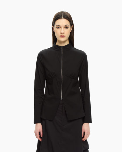 MLO Camicia con zip frontale NERO