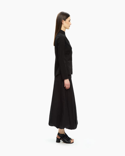 MLO Camicia con zip frontale NERO
