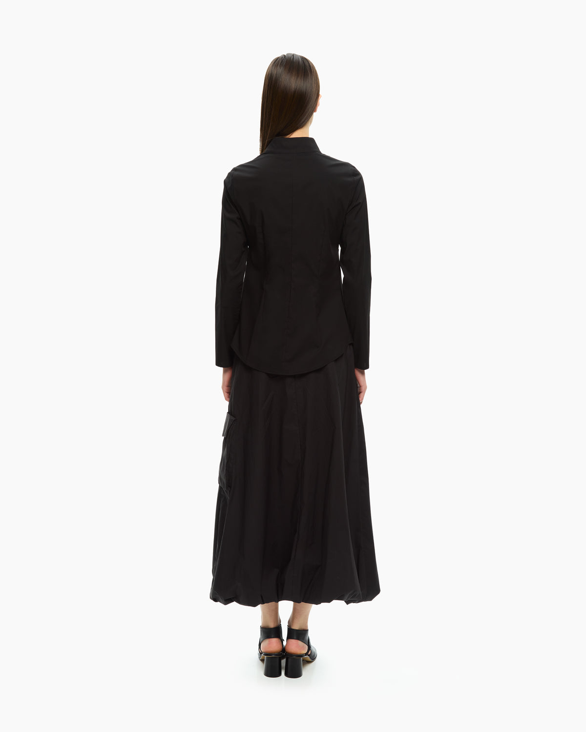 MLO Camicia con zip frontale NERO