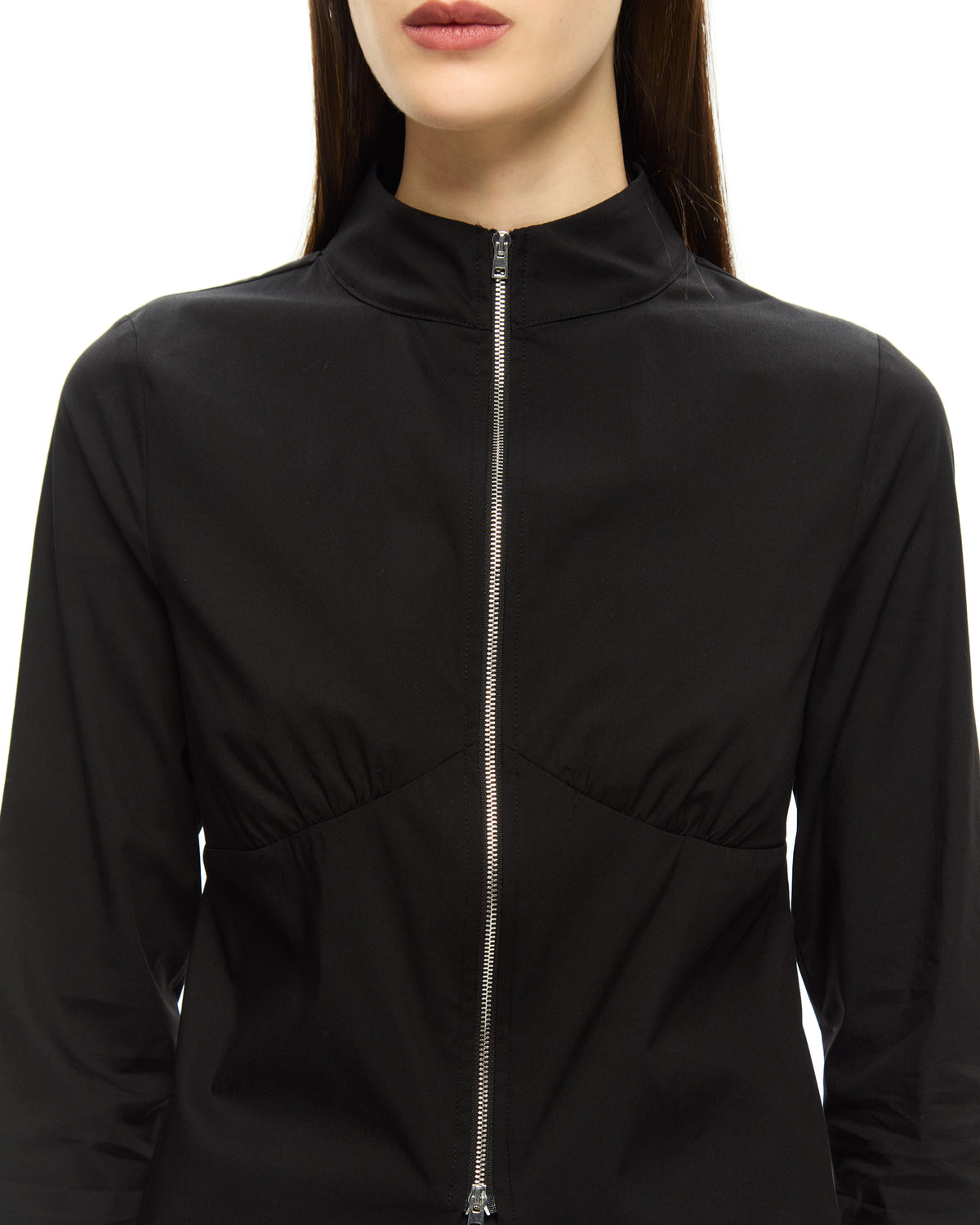 MLO Camicia con zip frontale NERO
