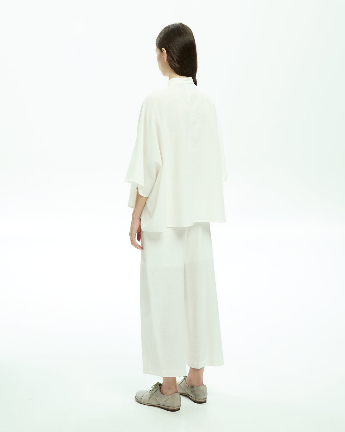 MLO Camicia con collo alla coreana BIANCO