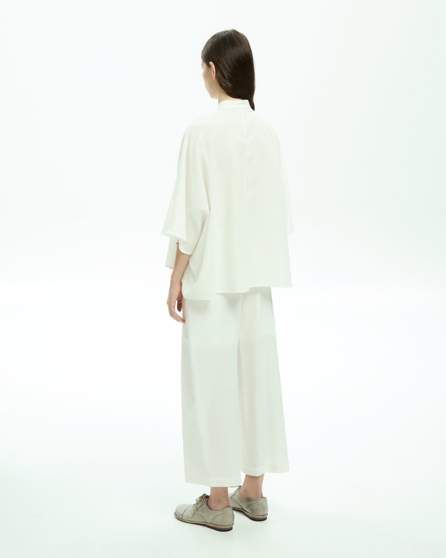 MLO Camicia con collo alla coreana BIANCO