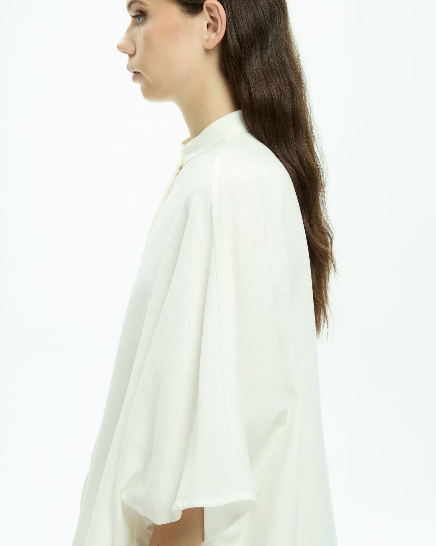 MLO Camicia con collo alla coreana BIANCO