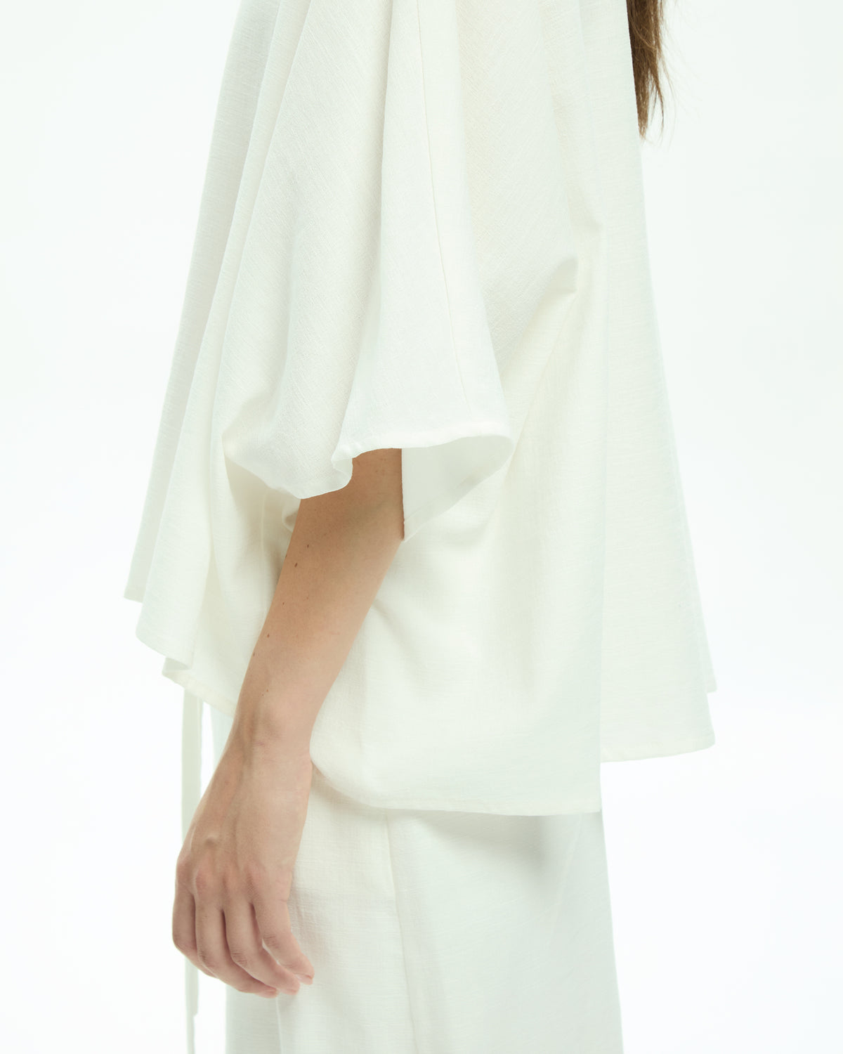 MLO Camicia con collo alla coreana BIANCO