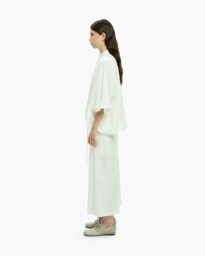 MLO Camicia con collo alla coreana BIANCO