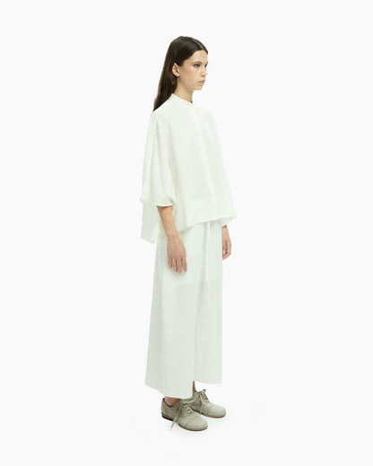 MLO Camicia con collo alla coreana BIANCO