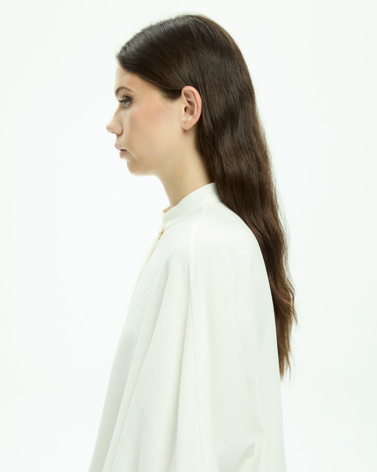MLO Camicia con collo alla coreana BIANCO