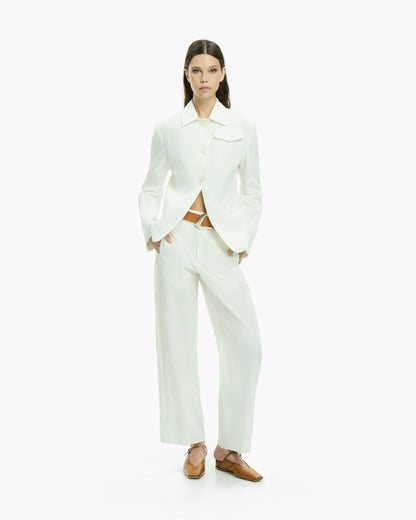 MLO Pantalone a gamba dritta CELESTE