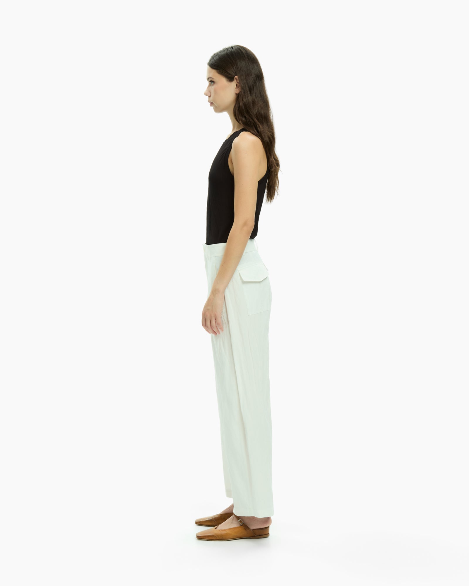 MLO Pantalone a gamba dritta CELESTE