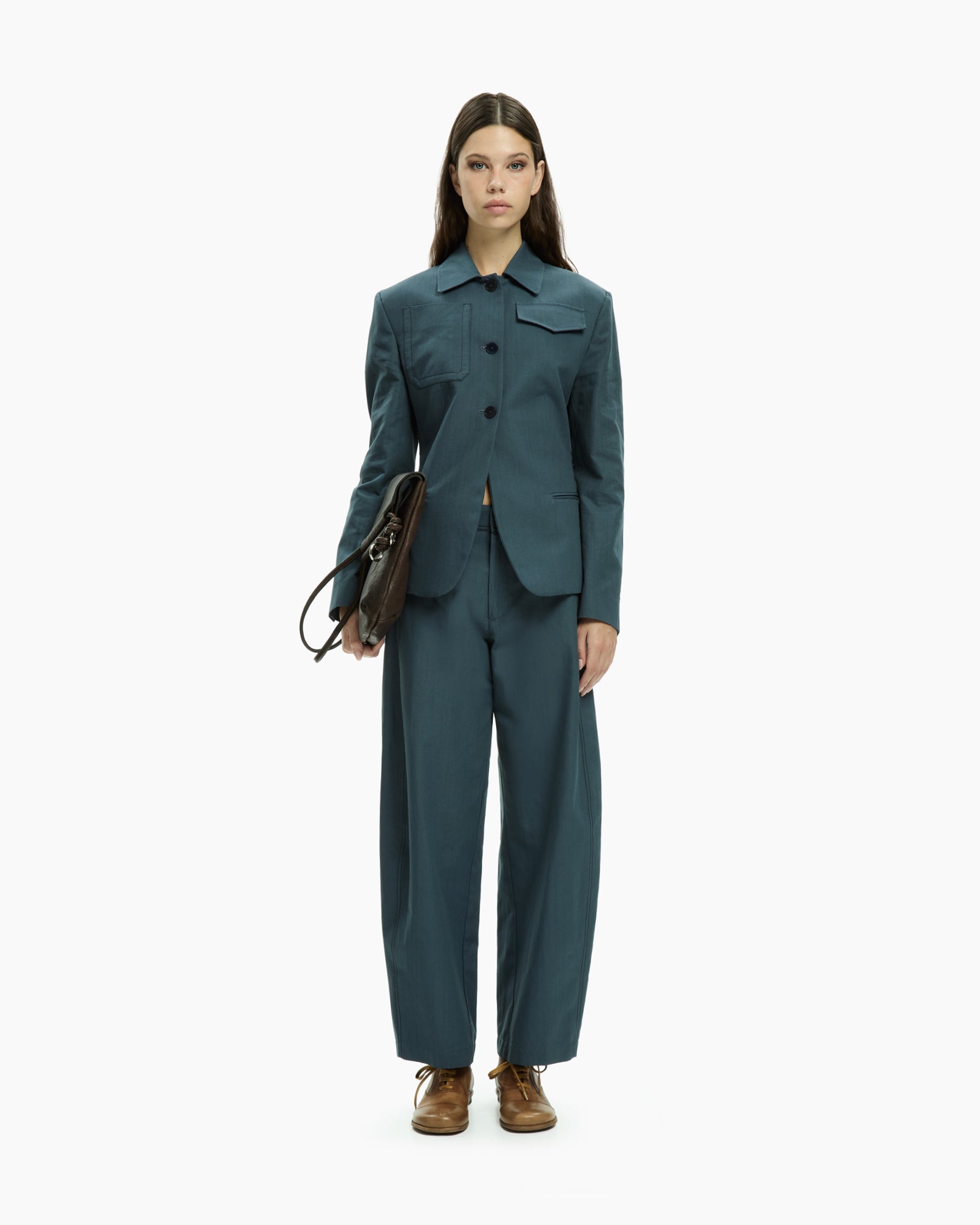 MLO Pantalone a gamba dritta CELESTE