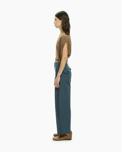 MLO Pantalone a gamba dritta CELESTE