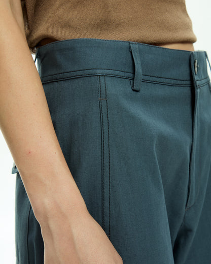 MLO Pantalone a gamba dritta CELESTE
