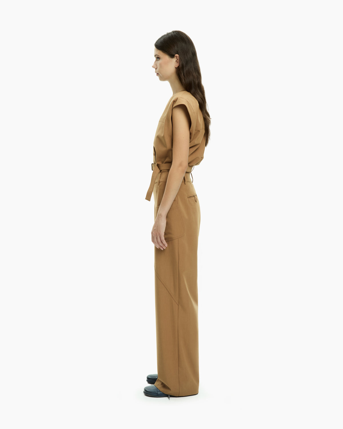 MLO Pantalone a vita alta BEIGE