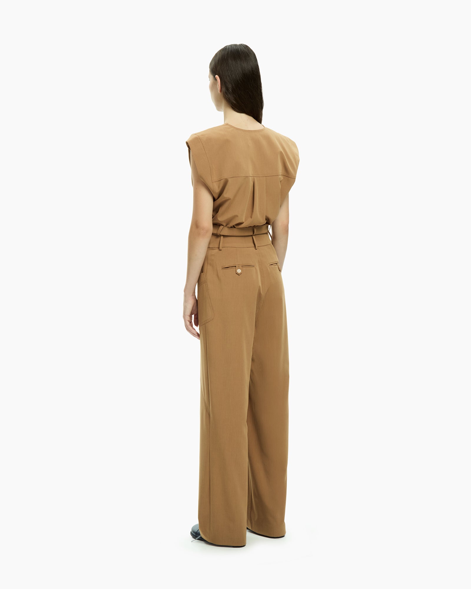 MLO Pantalone a vita alta BEIGE